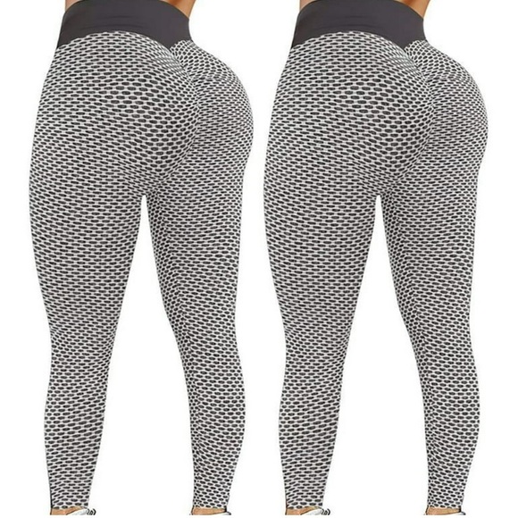 Grey Viral Textured Butt Scrunch Leggings | Size: XL - Picture 2 of 8